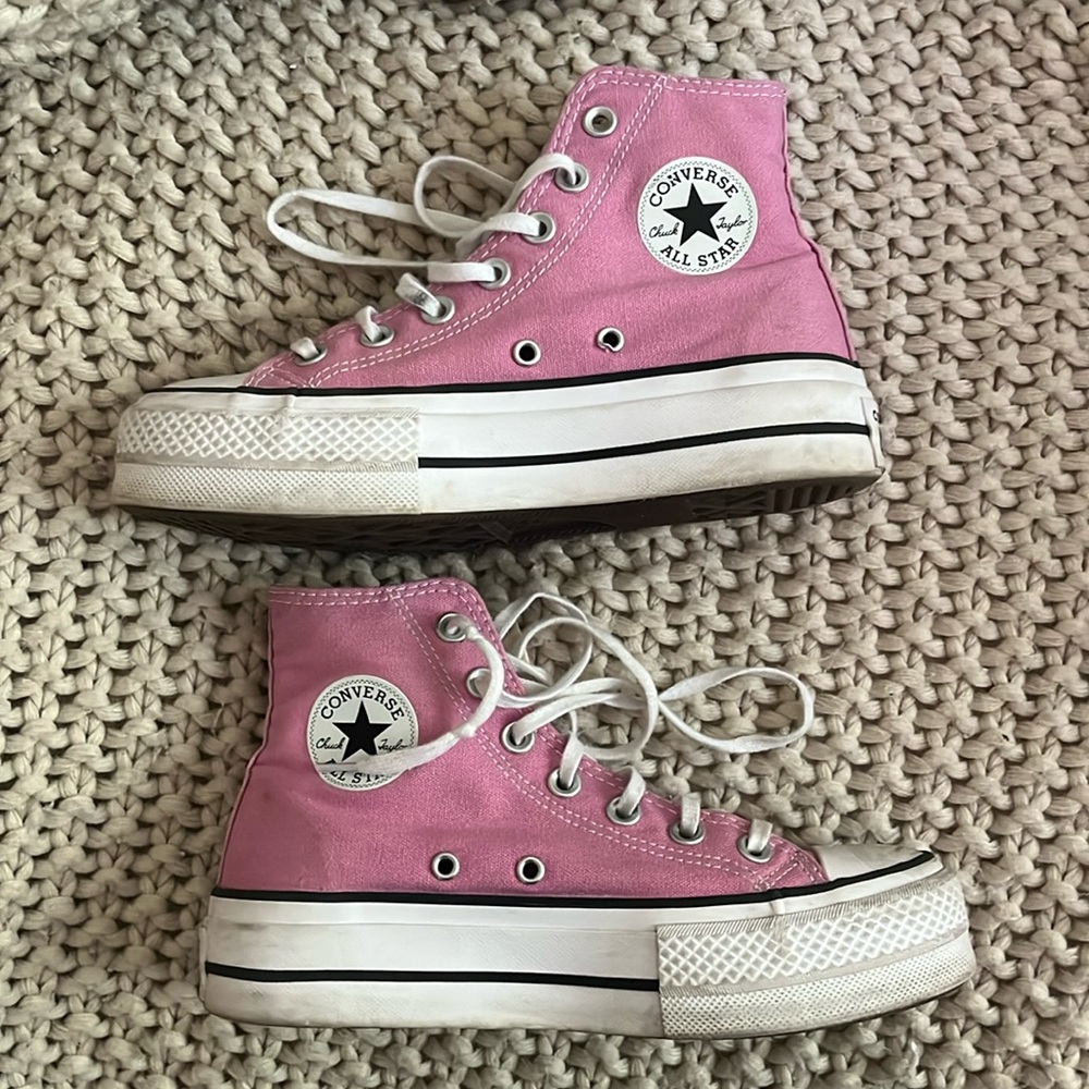 Pink Platform Converse